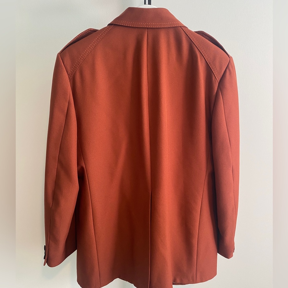 70s Vintage Shacket w/ Contrasting Stitch by Malibu Clothes Beverly Hills Size L - Picture 11 of 12